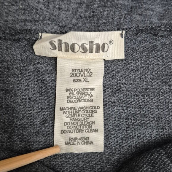 Shosho Dark Gray Short Overalls Stretch Soft Romper Size XL - Picture 4 of 10